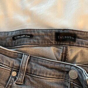 Talbots Slim-Ankle Length Jeans, Gray, Size 12